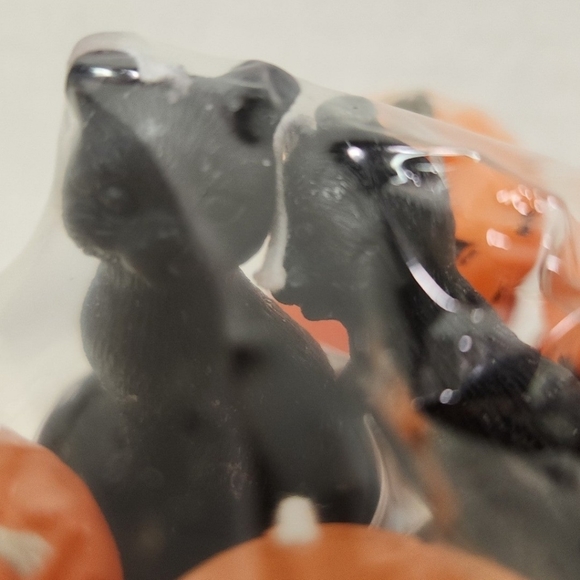 Halloween Pumpkins Black Cats Tea Light Candles - Picture 3 of 6
